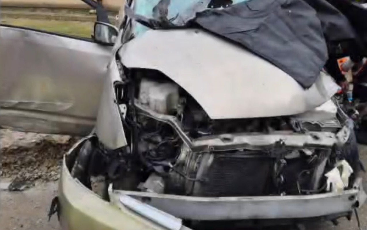 Qobuda ağır qəza, 2 nəfər öldü - Anbaan görüntülər