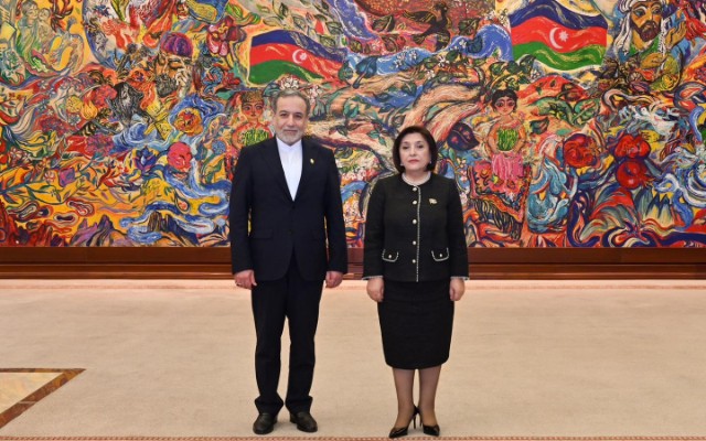 Milli Məclisin sədri Sahibə Qafarova İranın xarici işlər naziri ilə görüşüb - FOTOLAR