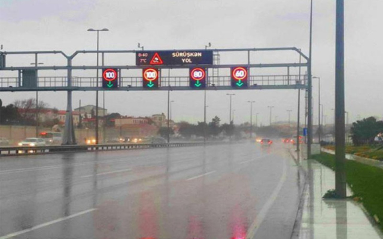 Bu yolda sürət həddi endirildi