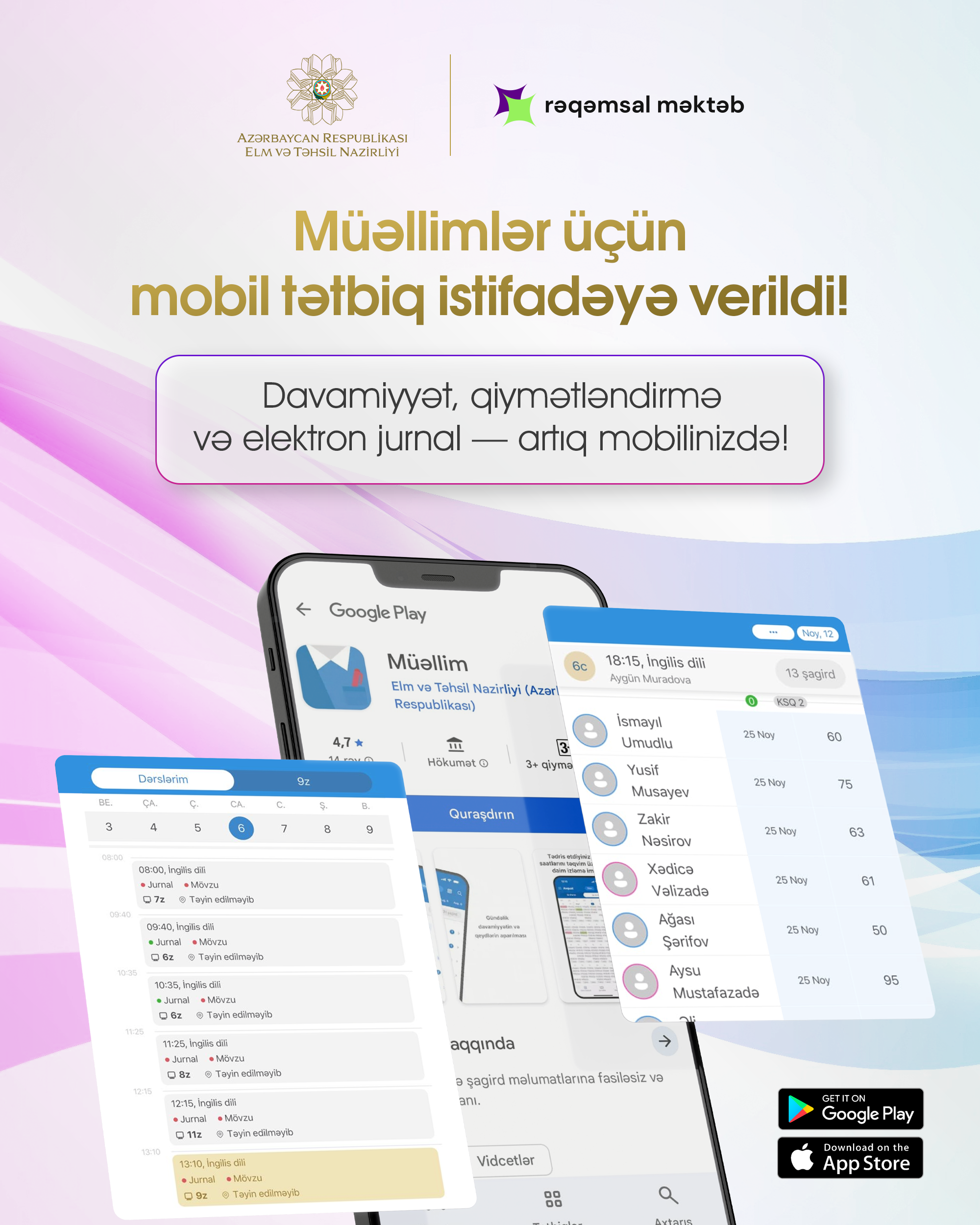 Müəllimlər üçün yeni mobil tətbiq istifadəyə verildi