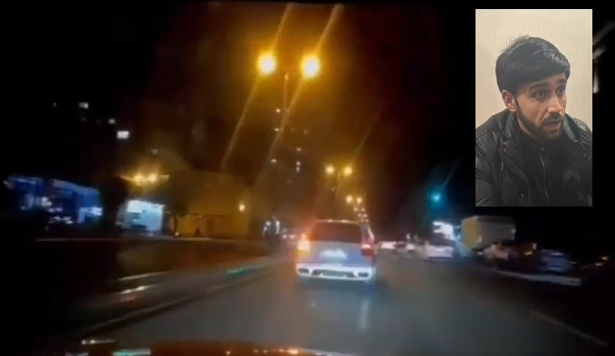 "Porsche" ilə avtoxuliqanlıq edən sürücü həbs edildi - VİDEO