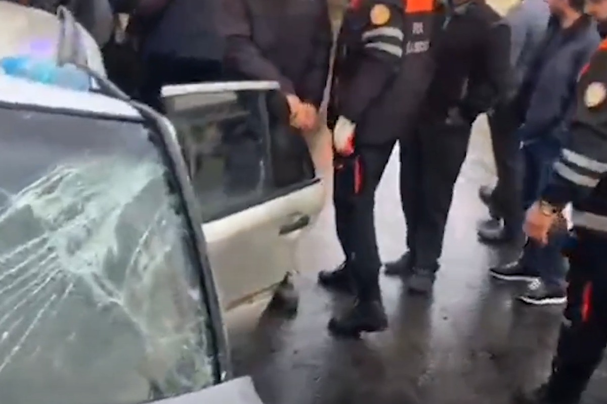 Türkanda yol qəzası olub, xəsarət alan var - VİDEO