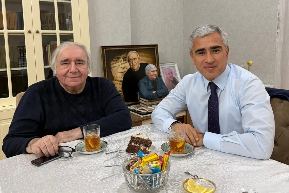 Anar Ələkbərov Ramiz Rövşəni evində ziyarət etdi - FOTO