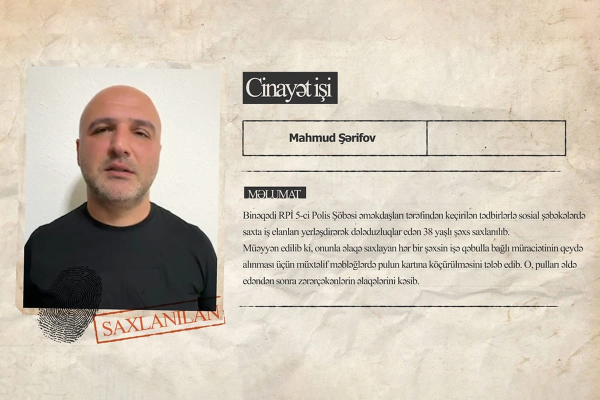 Sosial şəbəkələrdə işə qəbulla bağlı saxta elanlar paylaşan şəxs saxlanılıb - VİDEO