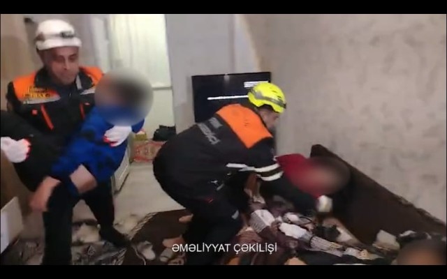 Xırdalanda bir ailənin üç üzvü dəm qazından zəhərlənib - VİDEO