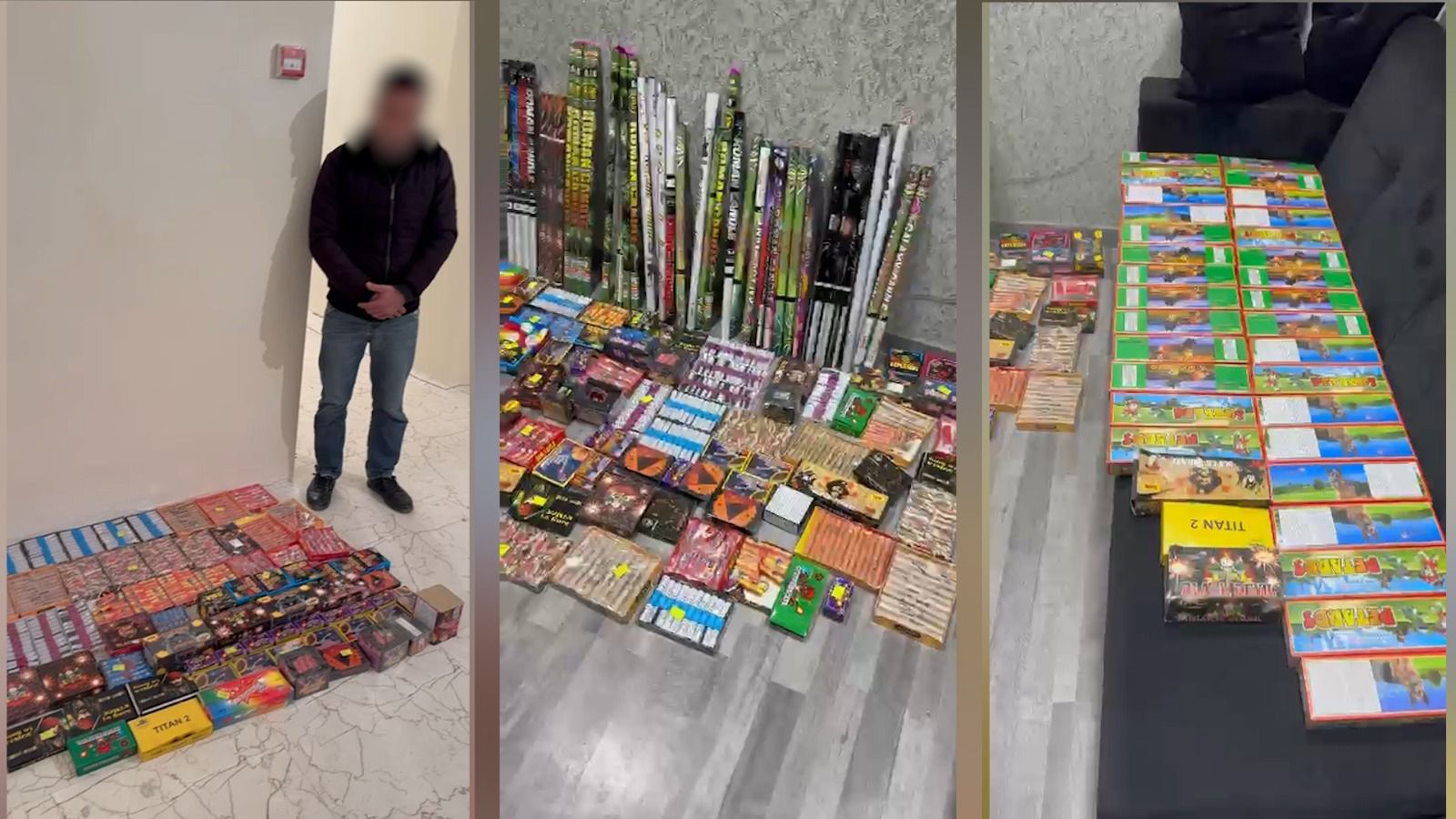 Sabunçu rayonunda 803 qutu pirotexniki vasitə aşkarlandı - VİDEO