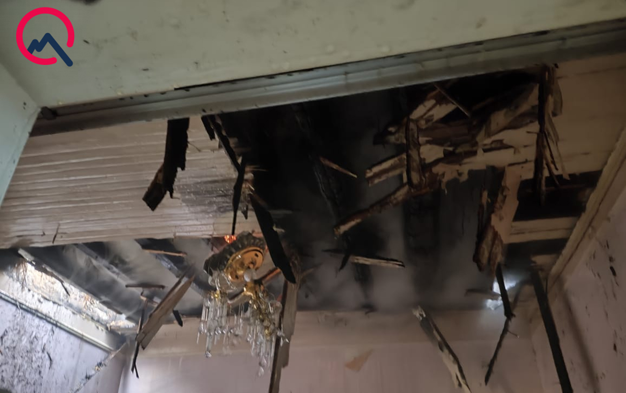 Dünən yanan ərazidən kişi meyiti tapıldı