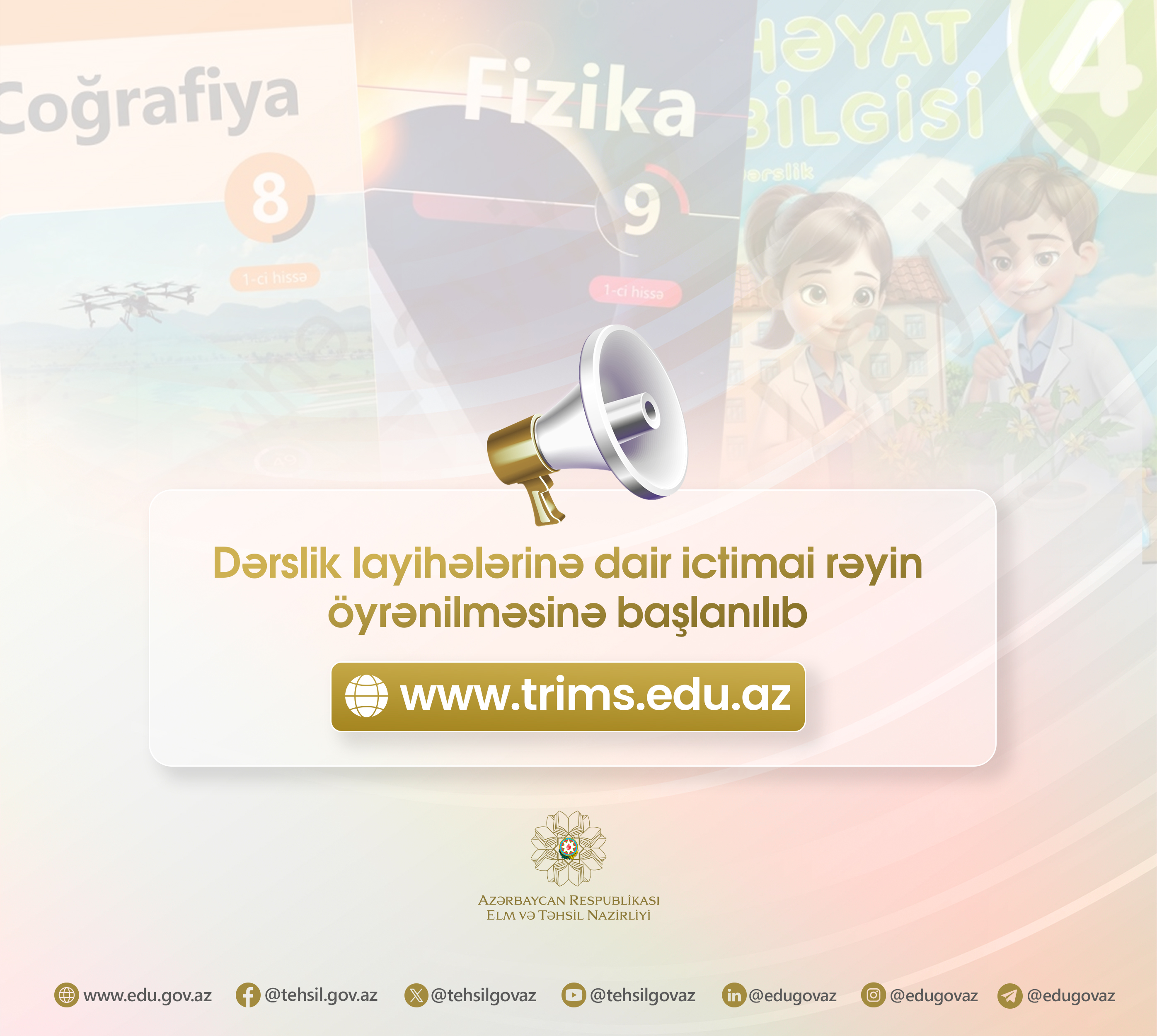 Dərslik layihələrinə dair ictimai rəyin öyrənilməsinə başlanılıb