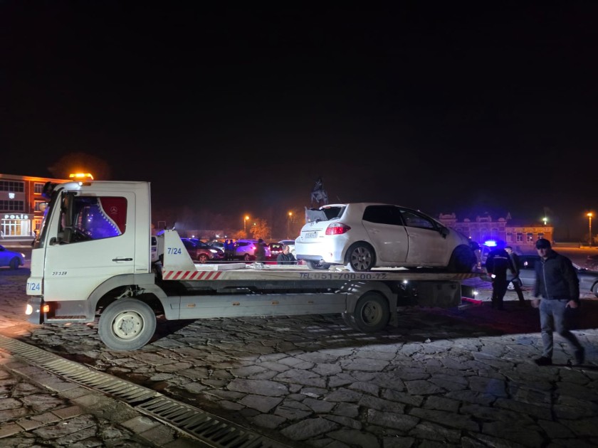 Sərxoş sürücü qəza törətdi - FOTOLAR