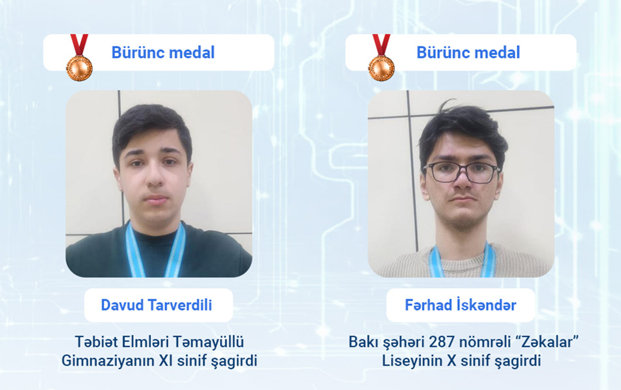 Məktəblilərimizdən beynəlxalq olimpiadada 10 medal - Fotolar