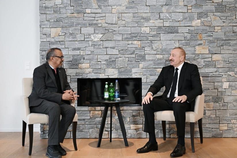 Azərbaycan Prezidenti Davosda ÜST-nin Baş direktoru ilə görüşüb