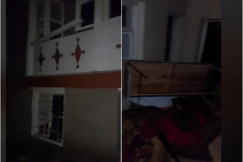 Şəkidə evdə partlayış olub - Video