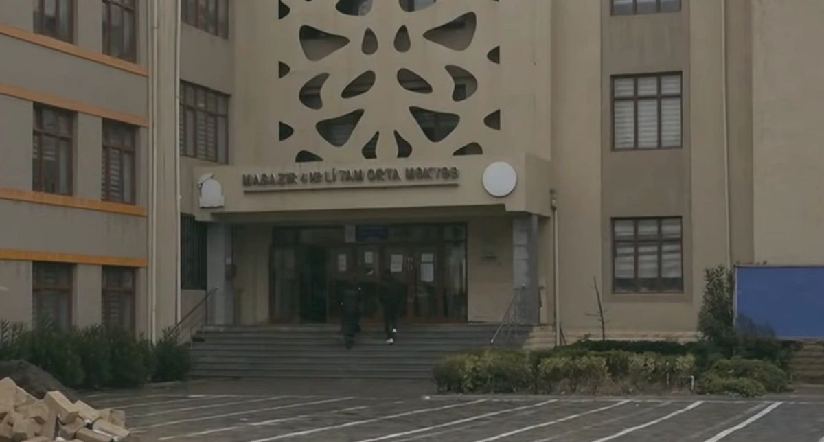 Masazırda məktəbdə təhlükəli vəziyyət: Qaz qoxusu gəlir, uşaqlar dərsə getmirlər - VİDEO 