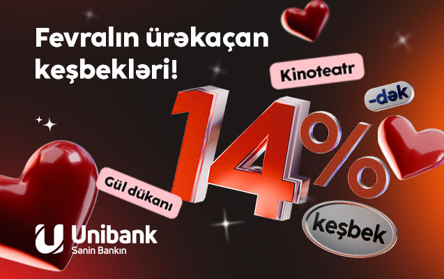 Unibank müştəriləri 4 milyon manatdan çox keşbek qazanıblar