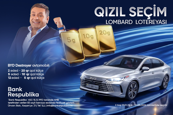 “Bank Respublika”nın “Qızıl Seçim” lotereyası davam edir