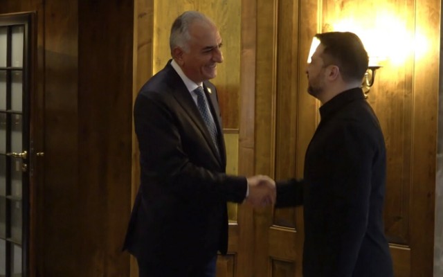 Zelenski Rza Pəhləvi ilə görüşdü