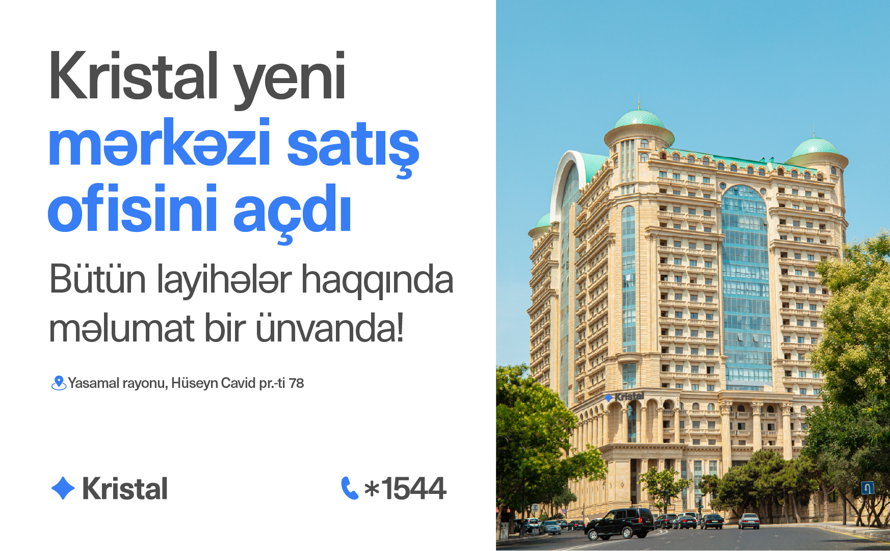 “Kristal”ın yeni mərkəzi satış ofisi fəaliyyətə başladı!