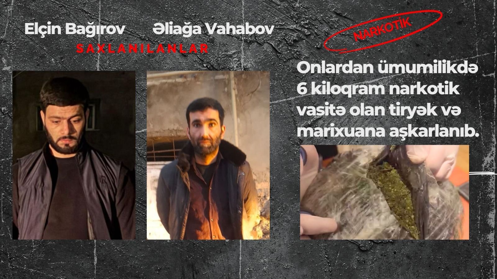 Sosial şəbəkələrdə narkotik vasitələr satan şəxslər saxlanıldı - VİDEO