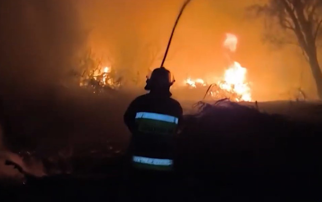 Yevlaxda baş vermiş yanğınlar söndürüldü