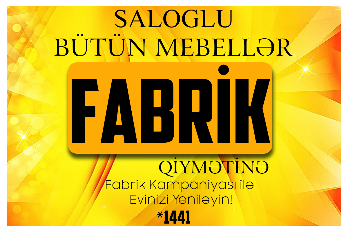 “Saloglu” mebeldə bütün mebellər fabrik qiymətinə endirildi - Video