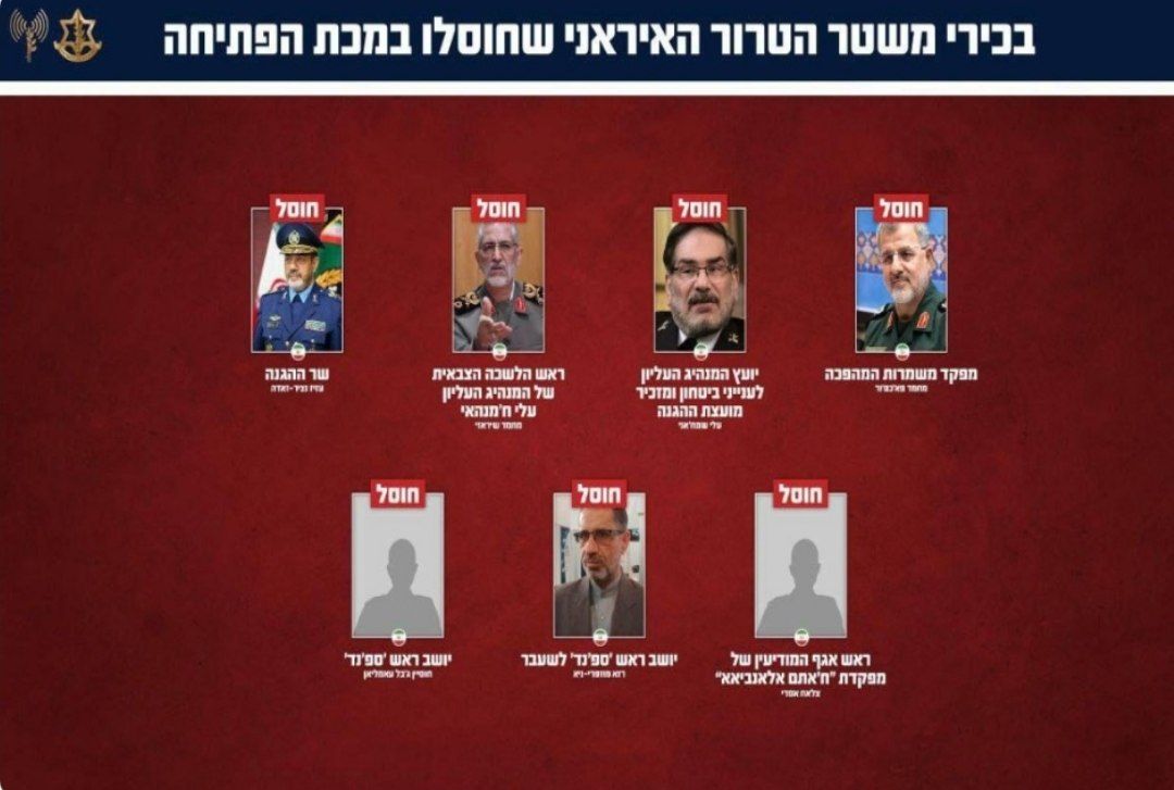 İsrail Müdafiə Qüvvələri: İranın hərbi rəhbərliyi məhv edilib