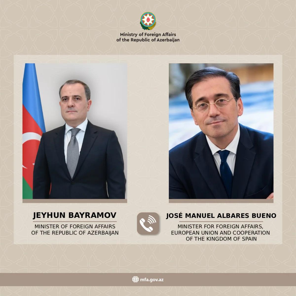 Azərbaycan və İspaniyanın baş diplomatları regionda sabitliyin qorunmasının vacibliyini vurğulayıblar