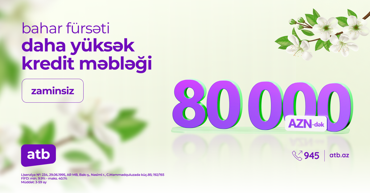 Azər Türk Bankdan istehlak kreditləri üzrə sərfəli şərtlərlə yeni kampaniya