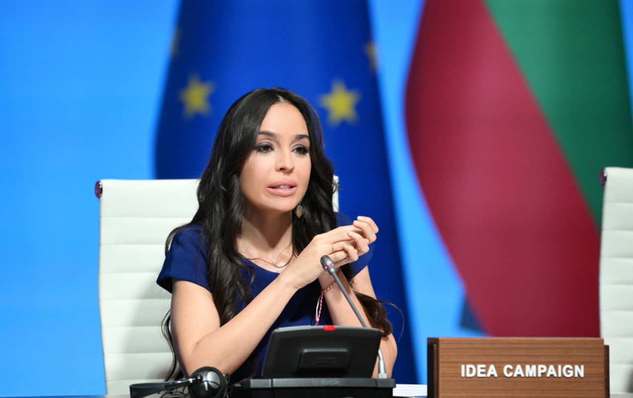 Leyla Əliyeva “Yaşıl enerji layihələri” sessiyasında çıxış etdi - Fotolar