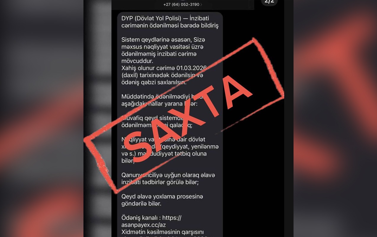 Vətəndaşlara xəbərdarlıq - sizə gələn bu SMS-lərə inanmayın!