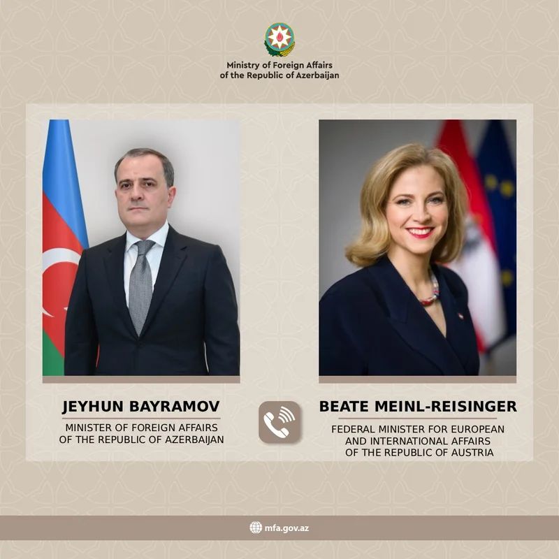 Azərbaycanın XİN başçısı avstriyalı naziri İranın dron hücumu barədə məlumatlandırıb