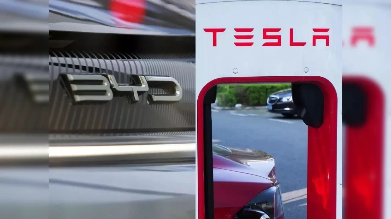 Tesla yüksəlişdədir, BYD isə mövqeyini itirir