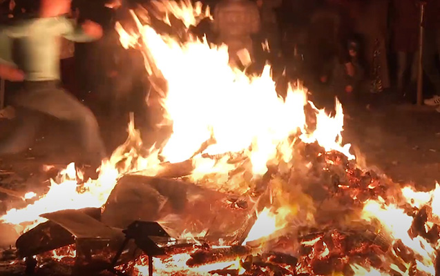 Mingəçevirdə bayram tonqalı yanğına səbəb olub