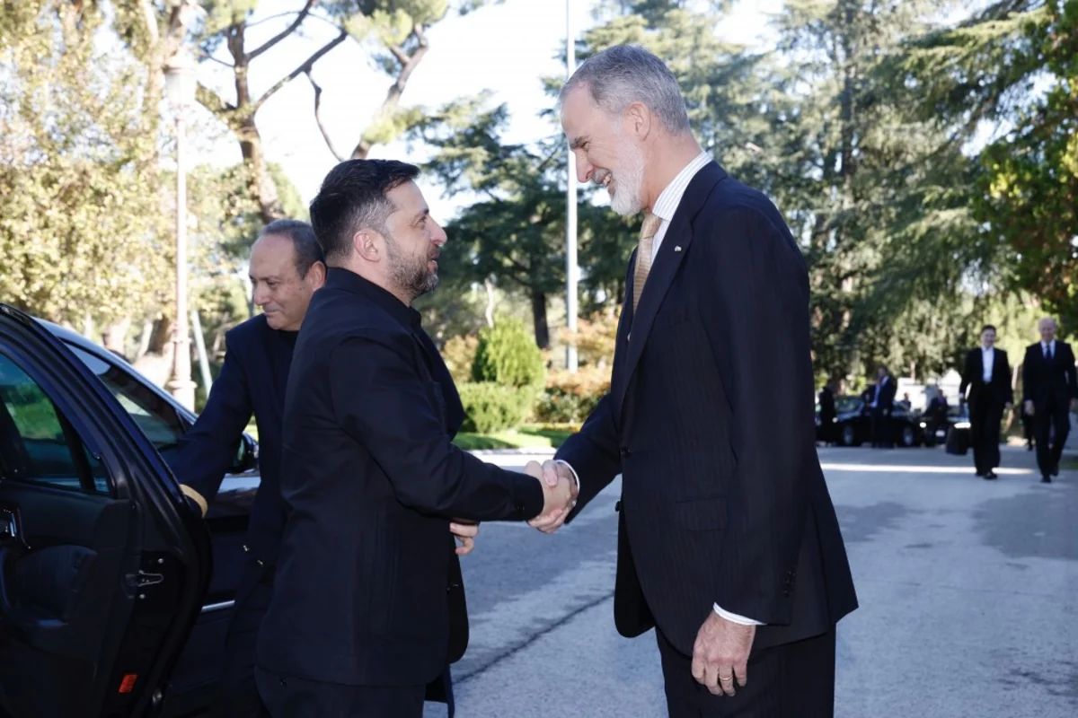 VI Felipe Madriddə Zelenskini qəbul edib