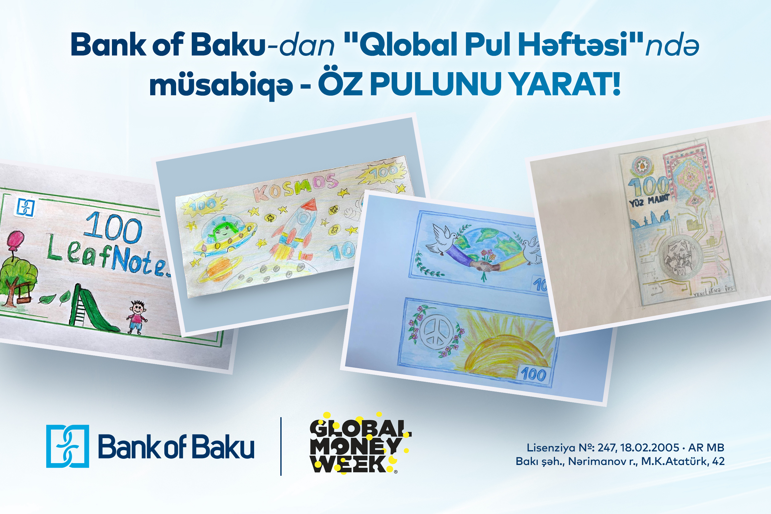 “Qlobal Pul Həftəsi”ndə Bank of Baku-dan yaradıcı müsabiqə - ÖZ PULUNU YARAT!