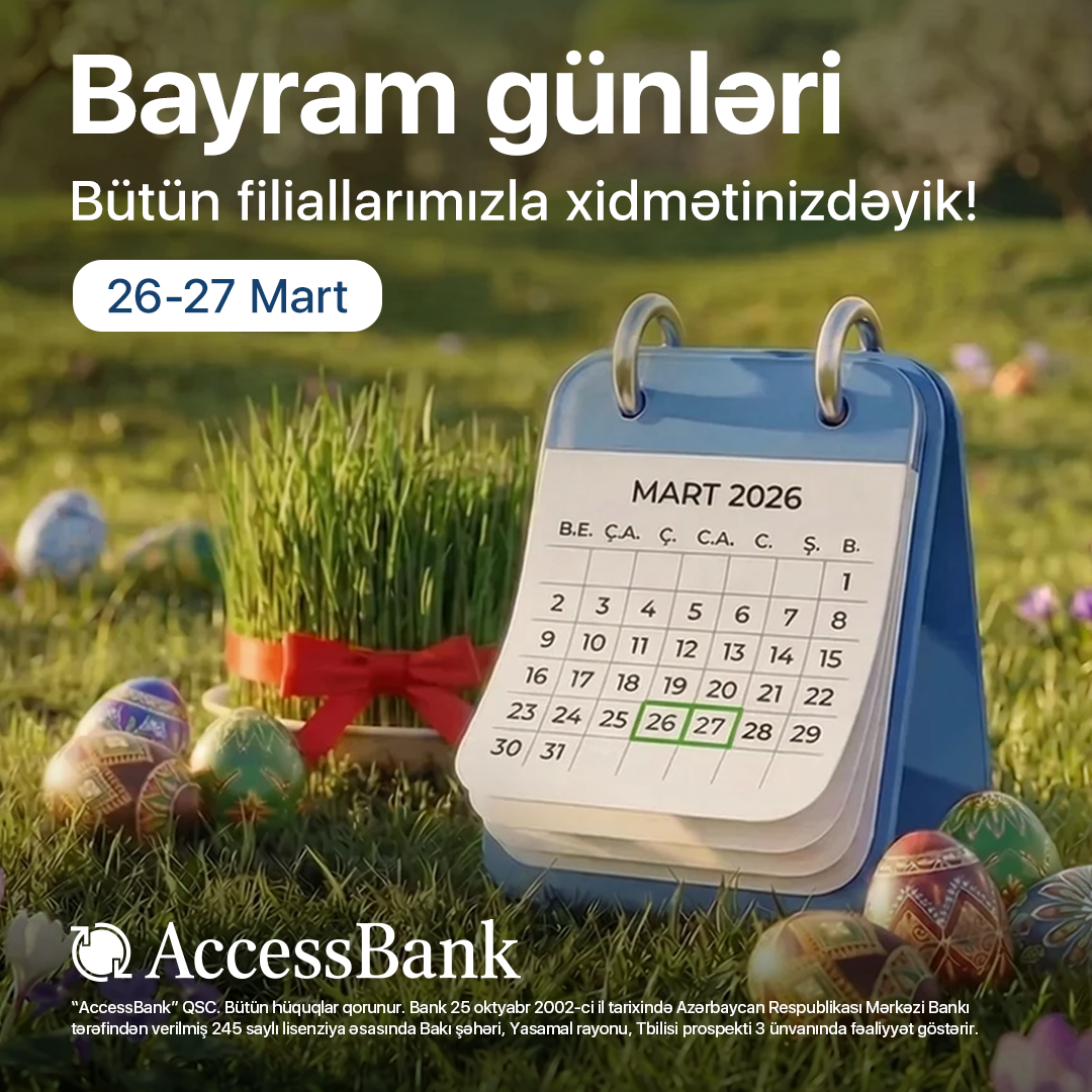AccessBank qeyri-iş günlərində müştərilərinin xidmətində olacaq