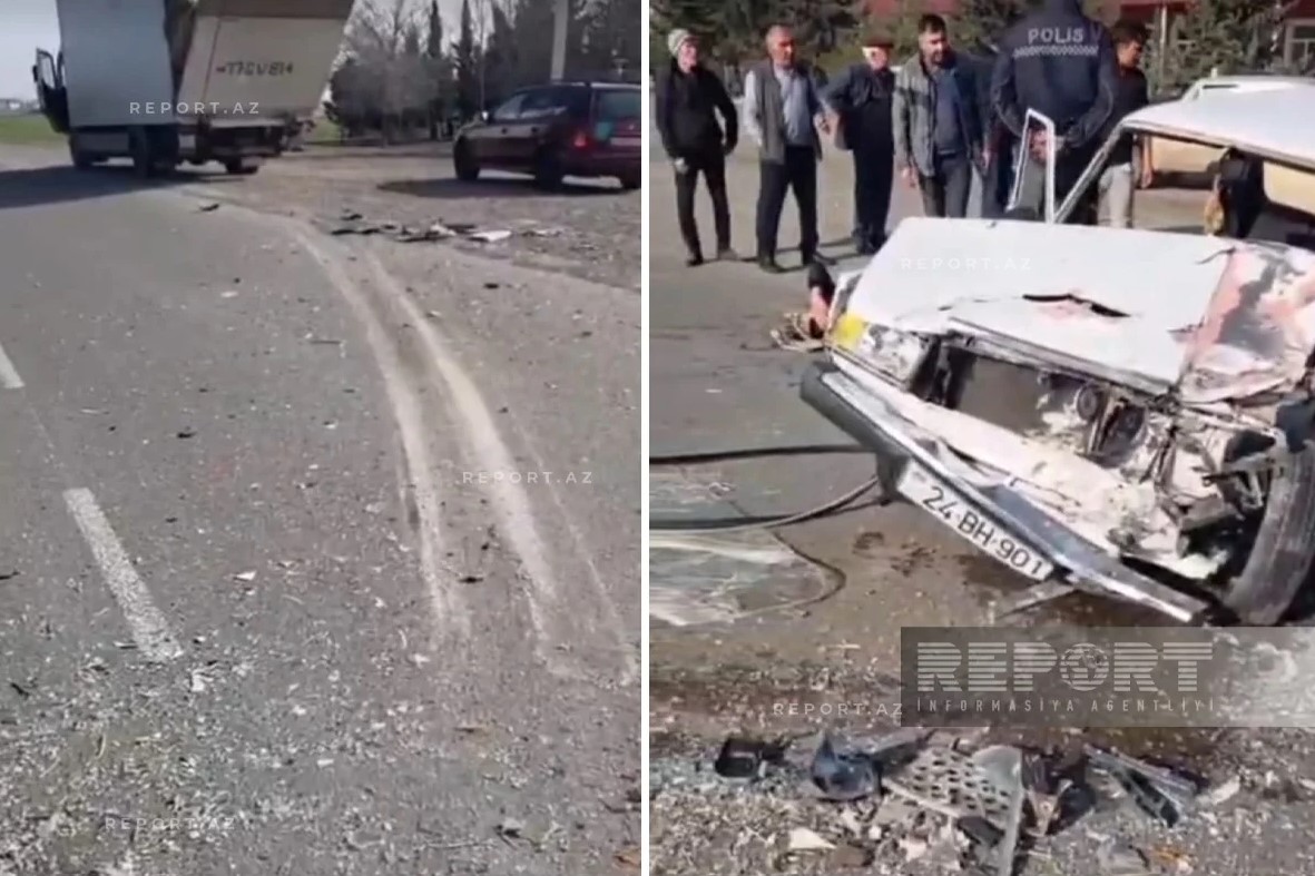 Salyanda yük və minik maşını toqquşdu - Xəsarət alanlar var