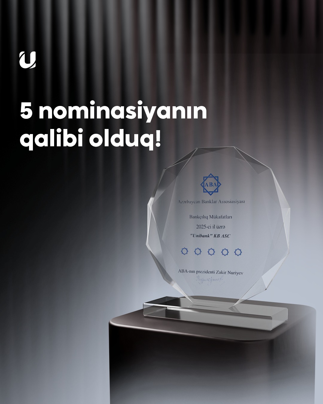 Unibank 5 nominasiya üzrə qalib oldu