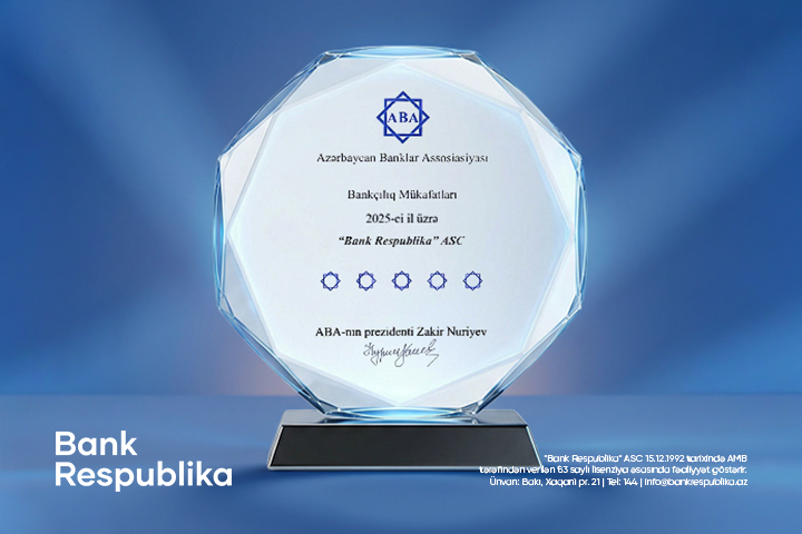 Bank Respublika ABA tərəfindən 5 nominasiya üzrə mükafata layiq görüldü
