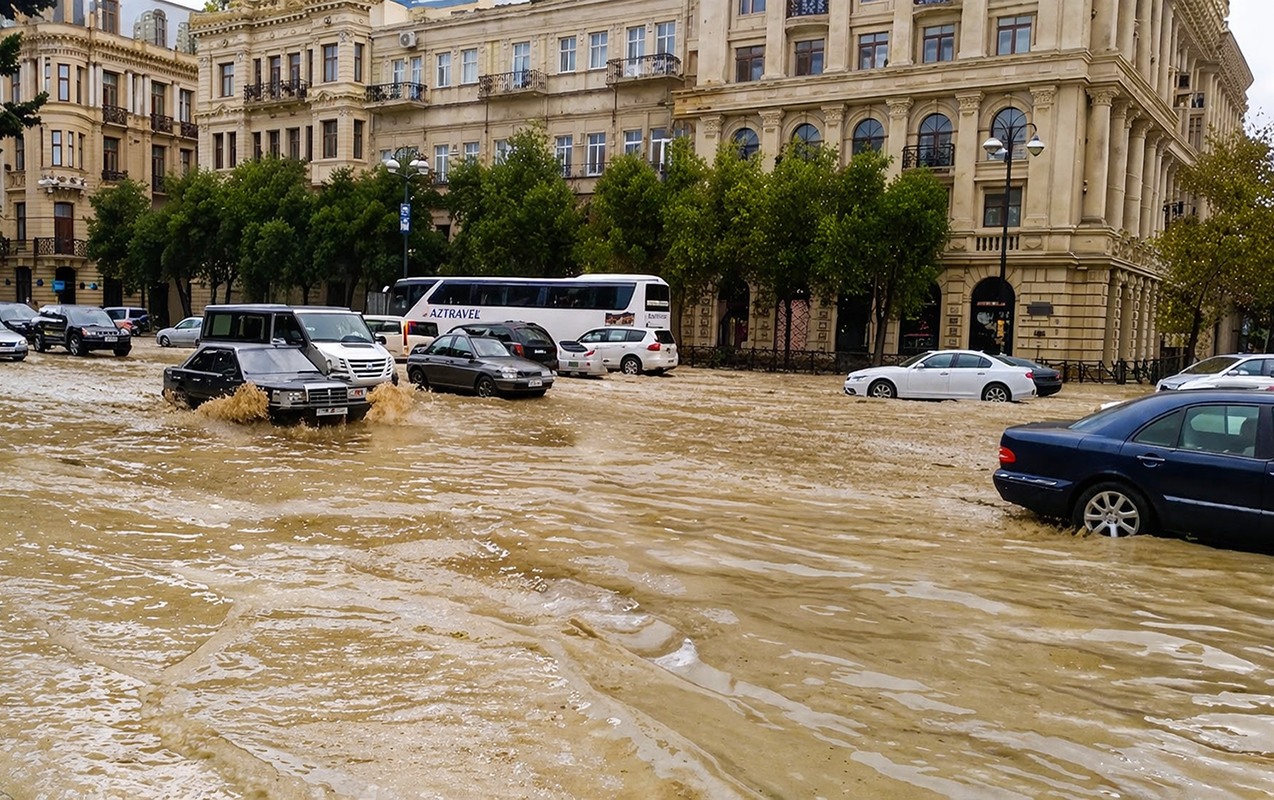 Hava ilə bağlı xəbərdarlıq: intensiv yağış yağacaq, dolu düşəcək