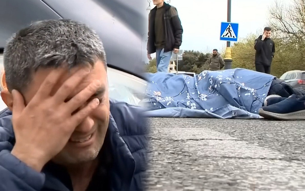 16 yaşlı oğlanı maşınla vurdu, göz yaşını saxlaya bilmədi - Video
