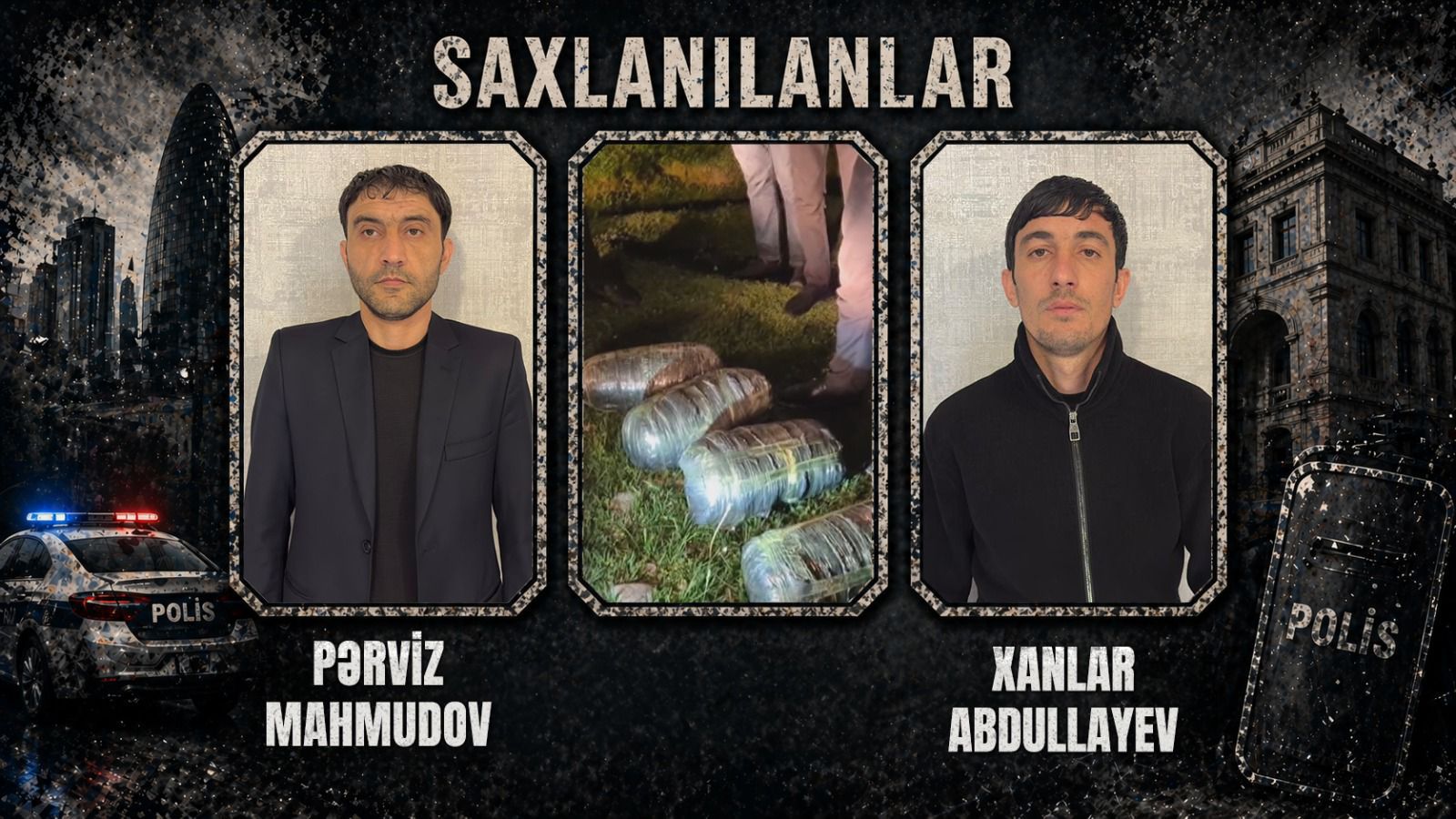 Oğuzda narkokuryerlərdən 13 kq marixuana aşkarlandı