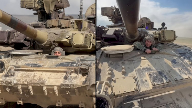 Rafael İskəndərov tank "sürdü" - Video