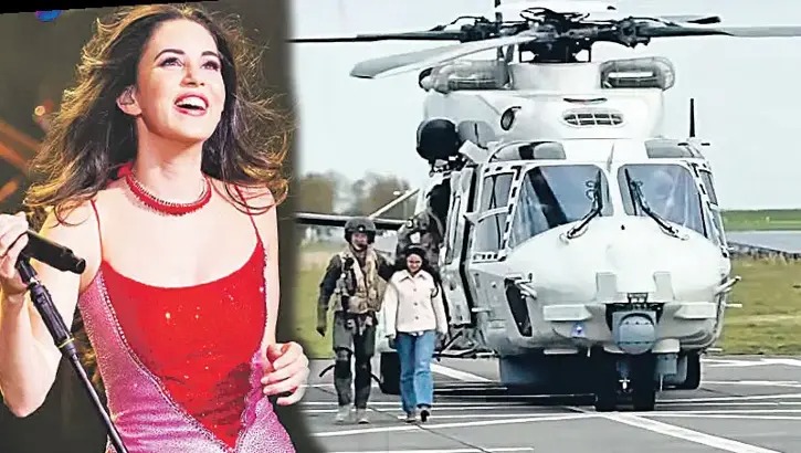 Türkiyəli müğənni konsertə helikopterlə gəldi - VİDEO
