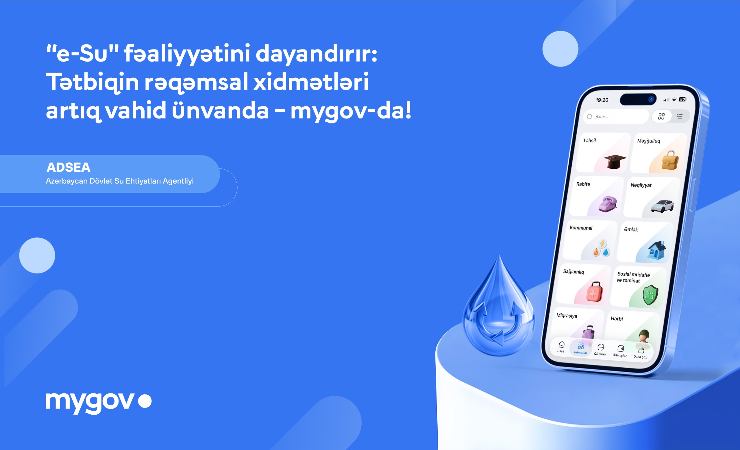 ADSEA-nın rəqəmsal xidmətləri “mygov” platformasına inteqrasiya edilir