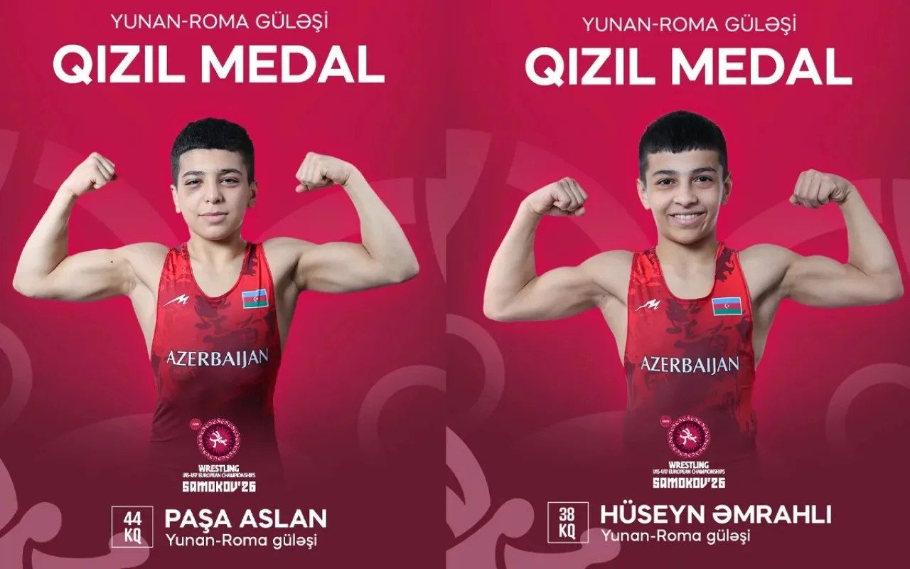 İki güləşçimiz Avropa çempionatında qızıl medal qazandı