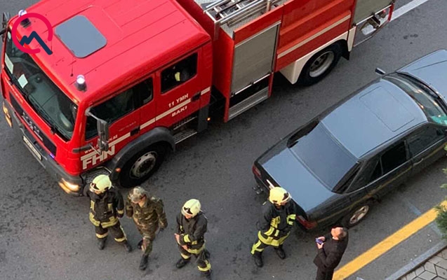 Bakıda yaşayış kompleksində yanğın - Maşınlara ziyan dəydi