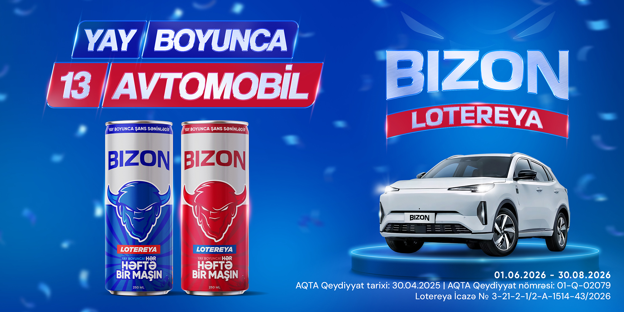 13 həftə, 13 avtomobil lotereyasında iyun ayının qalibləri bəllidir!