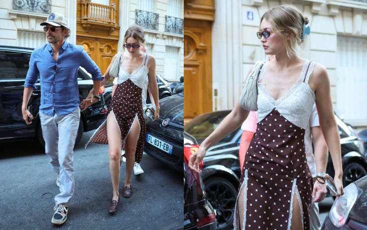 Cici Hadidlə Bredli Kuper Parisdə - Fotolar