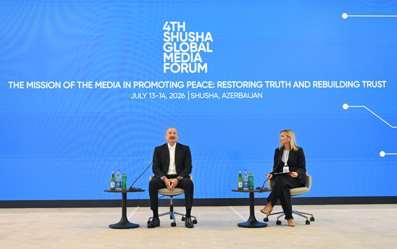 İlham Əliyev IV Şuşa Qlobal Media Forumunda
