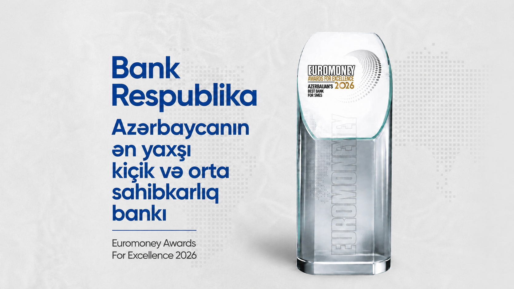 Bank Respublika “Azərbaycanın ən yaxşı KOS bankı” mükafatına layiq görüldü